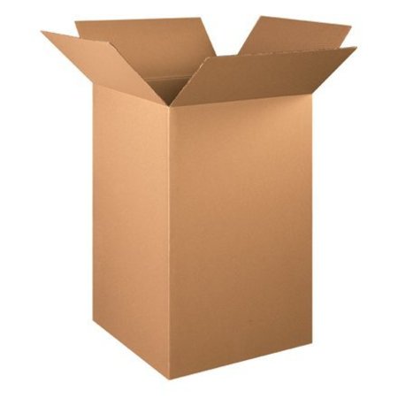 BOX PACKAGING Tall Cardboard Corrugated Boxes, 22"L x 22"W x 36"H, Kraft 222236